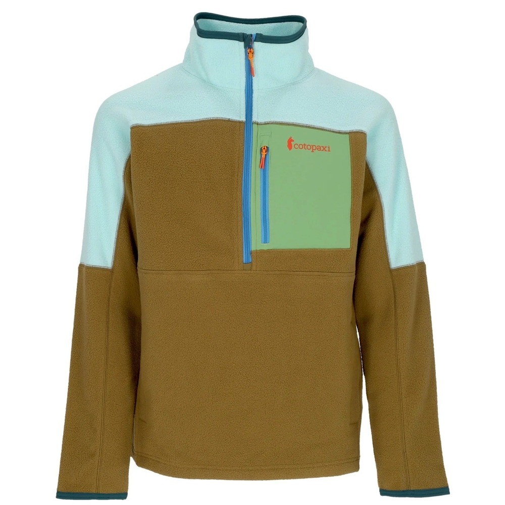Cotopaxi Abrazo Fleece Jacket Mens XL Pullover Blue Olive Half Zip Two Tone